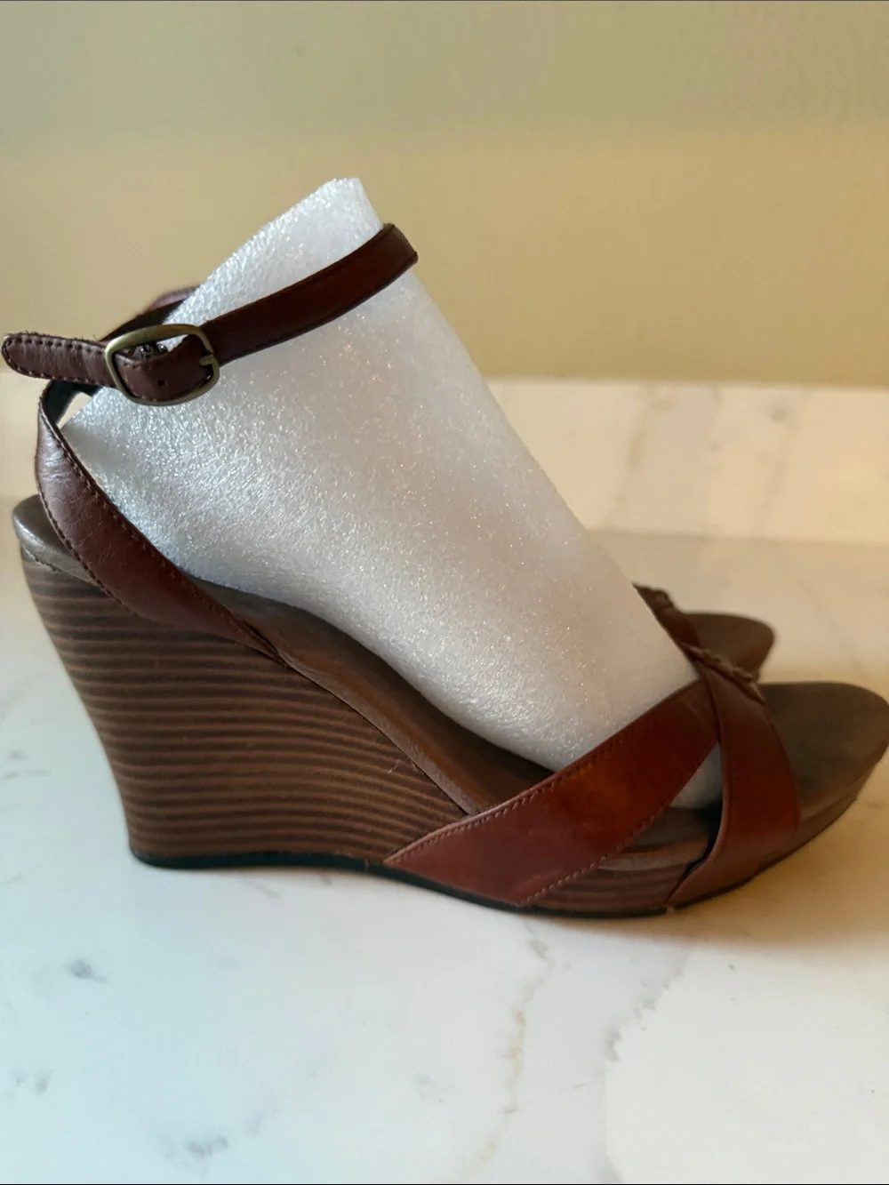 UGG Leather Wedge Sandals